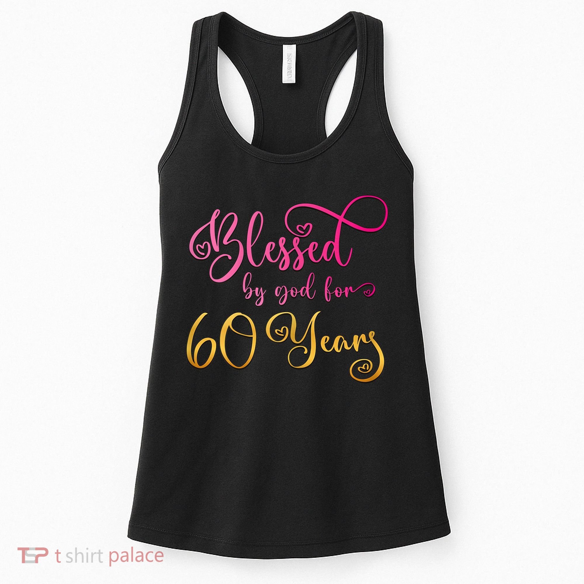 Blessed By God For 60 Years Old Wo 60th Birthday Women's Tank Top