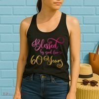 Blessed By God For 60 Years Old Wo 60th Birthday Women's Tank Top thumb 2