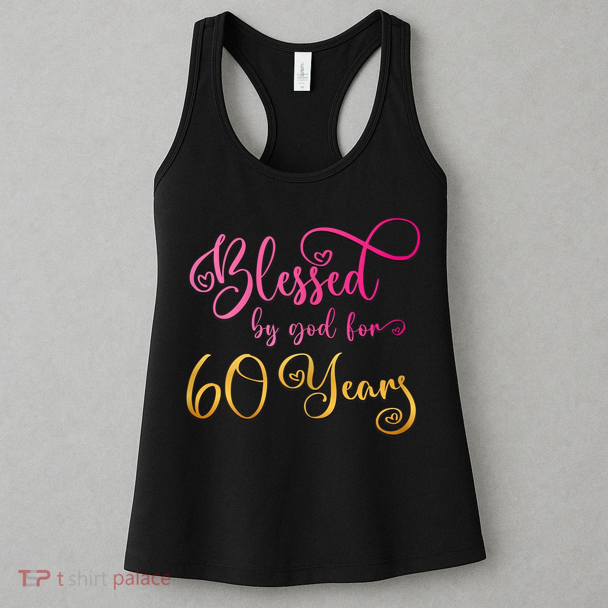 Blessed By God For 60 Years Old Wo 60th Birthday Women's Tank Top