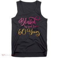 Blessed By God For 60 Years Old Wo 60th Birthday Tank Top thumb 0