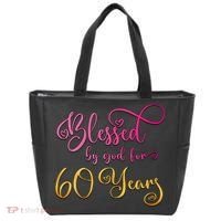 Blessed By God For 60 Years Old Wo 60th Birthday Tote Bag thumb 0