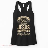 Blessed By God Loved By Jesus Led By The Holy Spirit Women's Tank Top thumb 0
