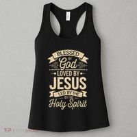 Blessed By God Loved By Jesus Led By The Holy Spirit Women's Tank Top thumb 3