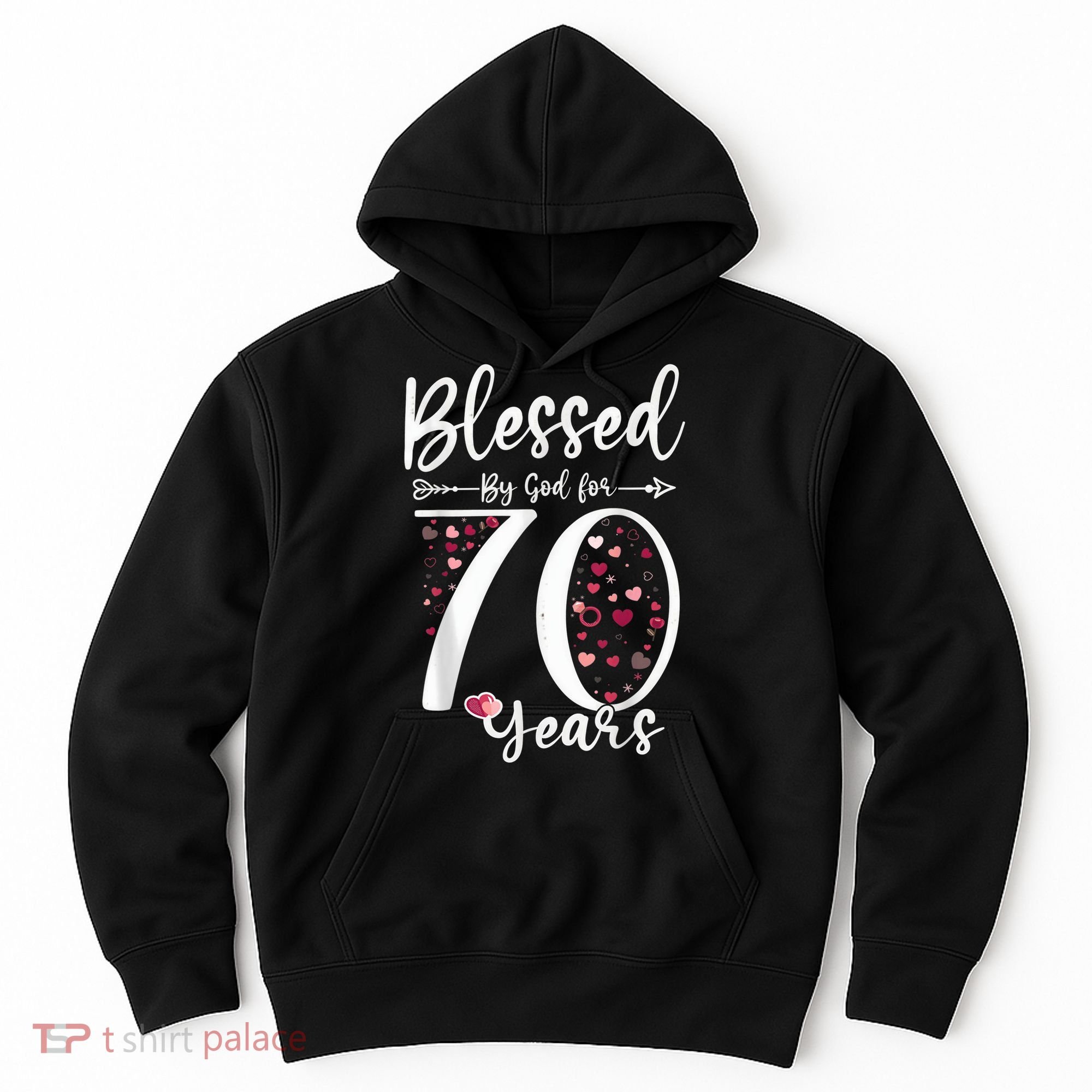 Blessed by God For 70 Years Old 70th Birthday Gift For Wo Hoodie