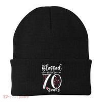 Blessed by God For 70 Years Old 70th Birthday Gift For Wo Beanie thumb 0