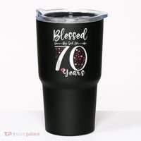Blessed by God For 70 Years Old 70th Birthday Gift For Wo Tumbler thumb 0