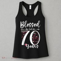 Blessed by God For 70 Years Old 70th Birthday Gift For Wo Women's Tank Top thumb 3