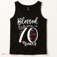 Blessed by God For 70 Years Old 70th Birthday Gift For Wo Tank Top thumb 2
