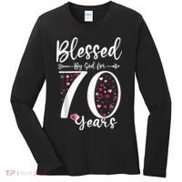 Blessed by God For 70 Years Old 70th Birthday Gift For Wo Women's Long Sleeve Shirt thumb 0