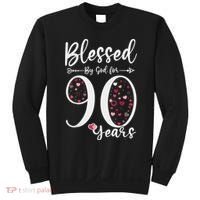 Blessed by God For 90 Years Old 90th Birthday Gift For Wo Sweatshirt thumb 0