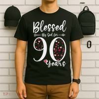 Blessed by God For 90 Years Old 90th Birthday Gift For Wo T-Shirt thumb 6