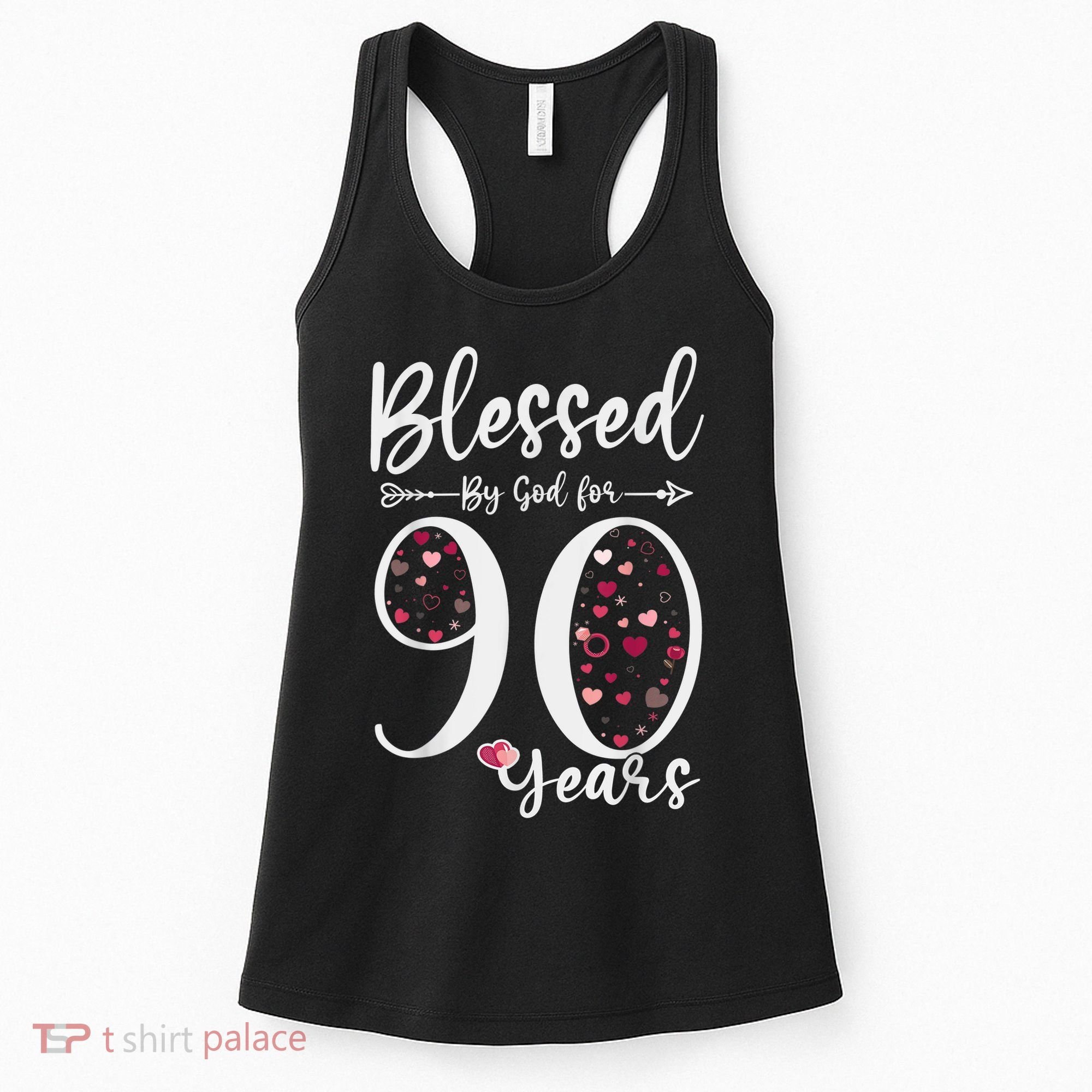 Blessed by God For 90 Years Old 90th Birthday Gift For Wo Women's Tank Top