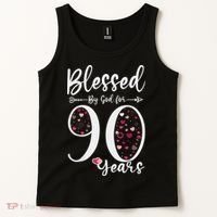Blessed by God For 90 Years Old 90th Birthday Gift For Wo Tank Top thumb 2