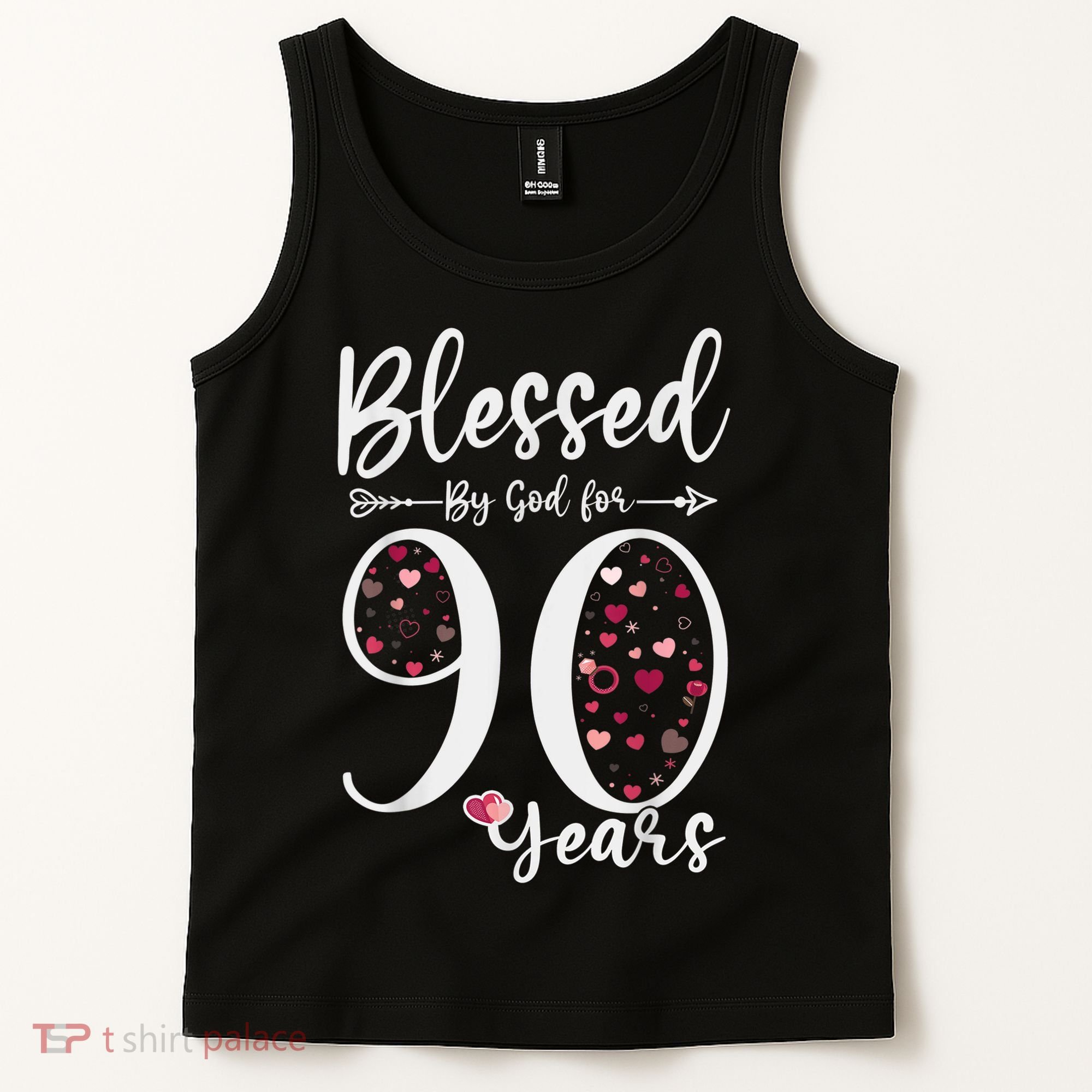 Blessed by God For 90 Years Old 90th Birthday Gift For Wo Tank Top