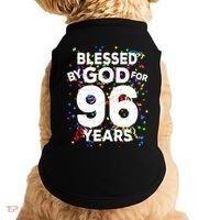 Blessed By God For 96 Years Gift Happy 96th Birthday Gift Doggie Tank thumb 0