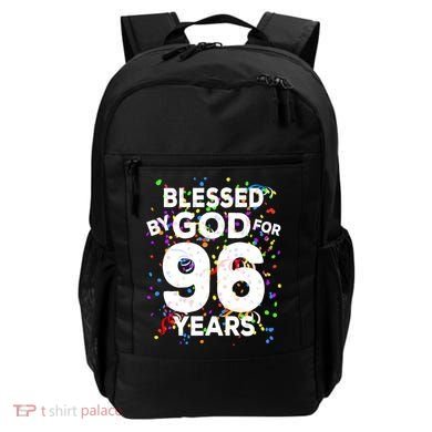 Blessed By God For 96 Years Gift Happy 96th Birthday Gift Backpack