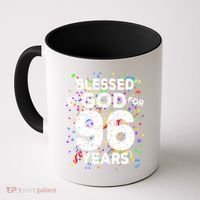 Blessed By God For 96 Years Gift Happy 96th Birthday Gift Coffee Mug thumb 0