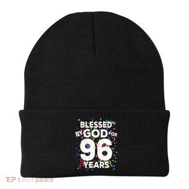 Blessed By God For 96 Years Gift Happy 96th Birthday Gift Beanie