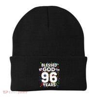 Blessed By God For 96 Years Gift Happy 96th Birthday Gift Beanie thumb 0