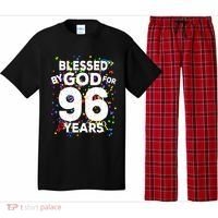 Blessed By God For 96 Years Gift Happy 96th Birthday Gift Pajama Set thumb 0