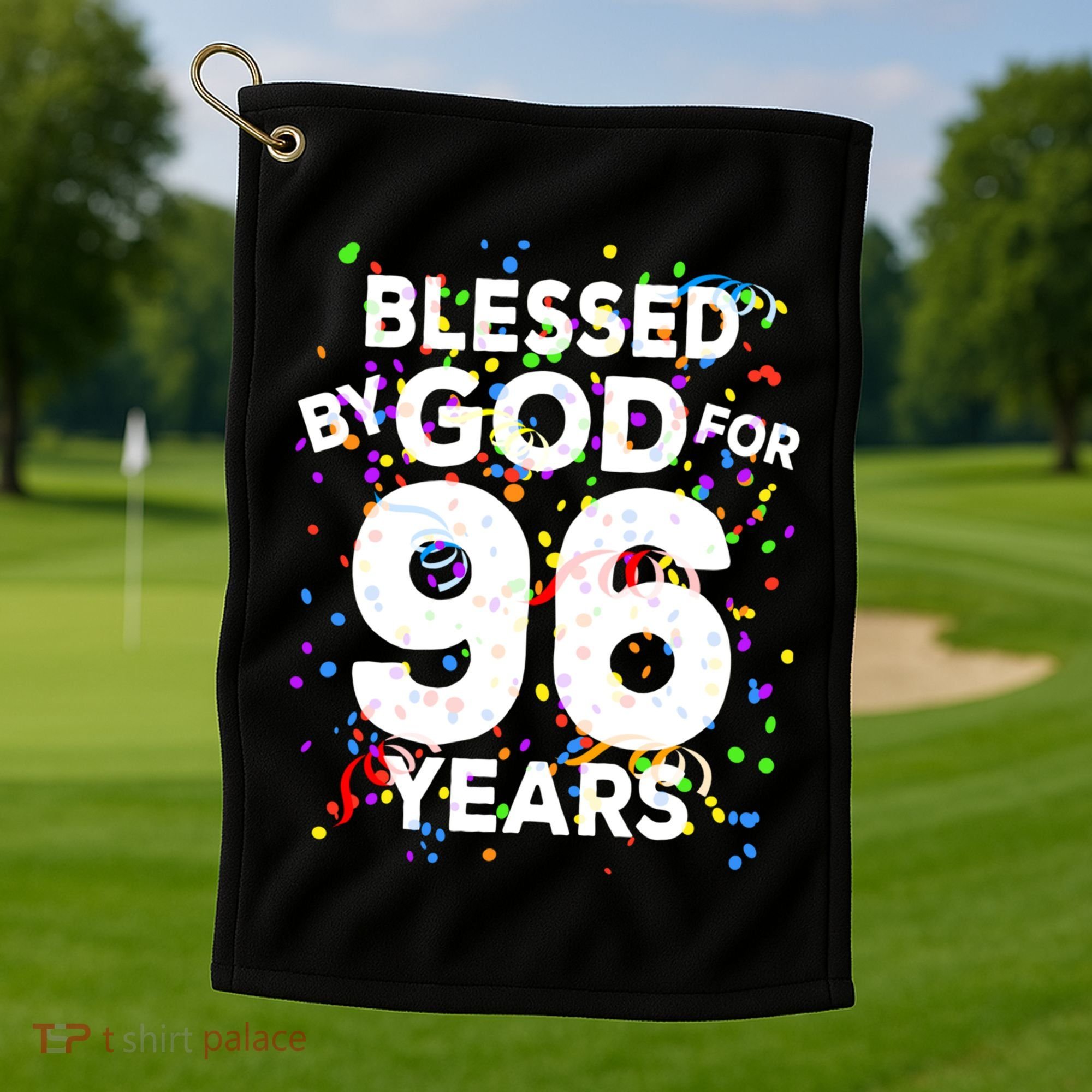 Blessed By God For 96 Years Gift Happy 96th Birthday Gift Golf Towel