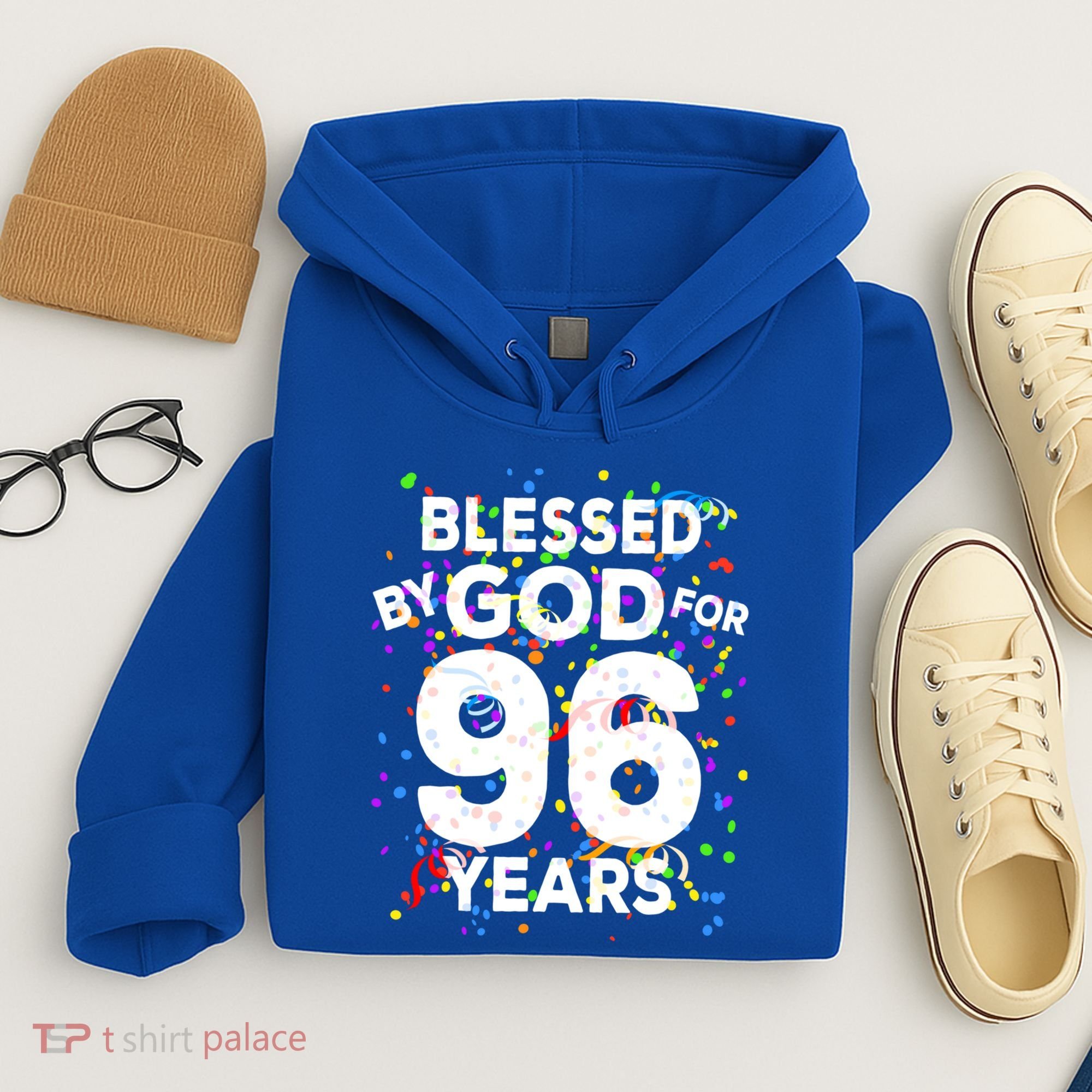 Blessed By God For 96 Years Gift Happy 96th Birthday Gift Hoodie