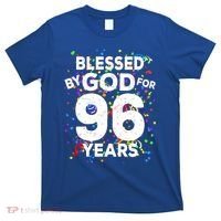 Blessed By God For 96 Years Gift Happy 96th Birthday Gift T-Shirt thumb 0