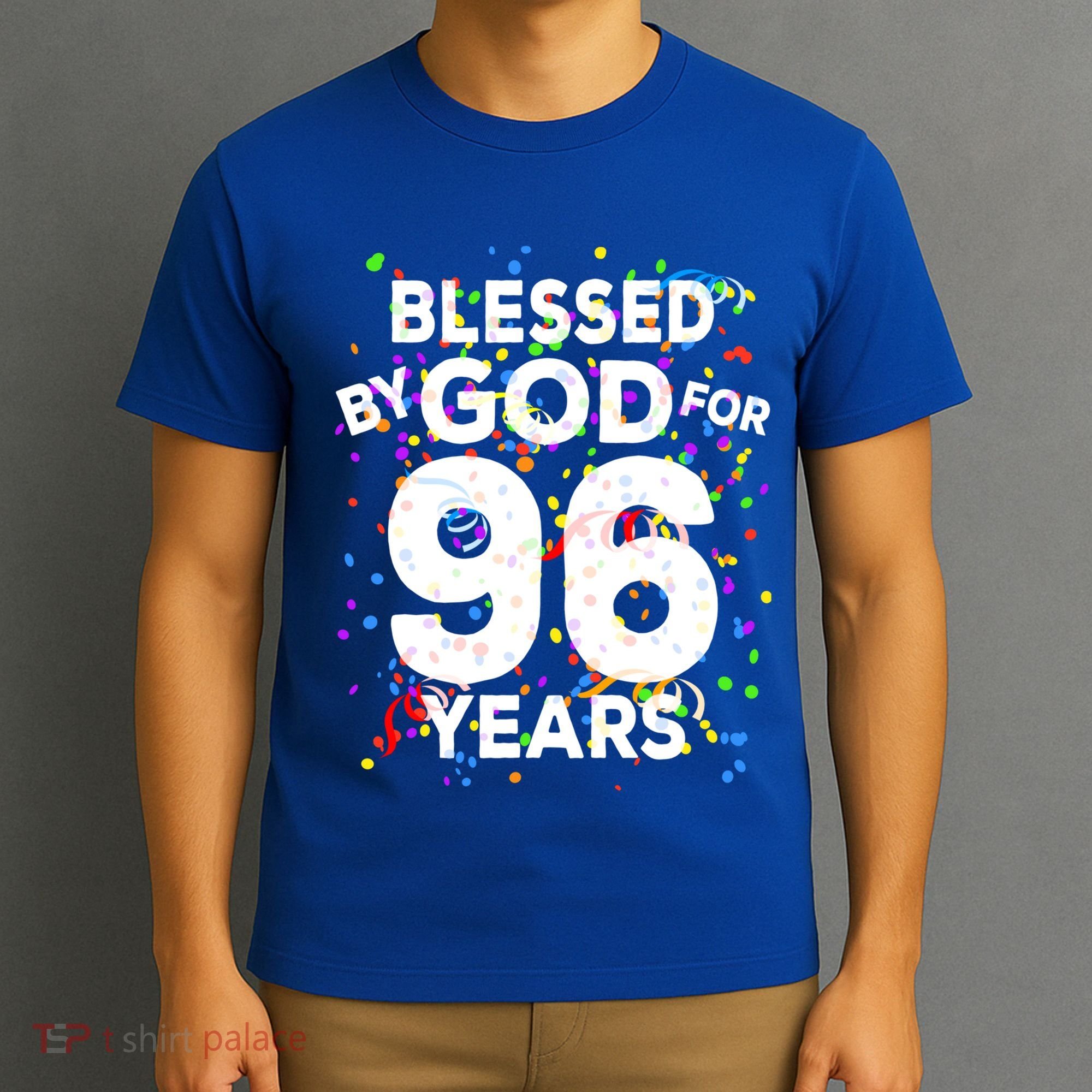 Blessed By God For 96 Years Gift Happy 96th Birthday Gift T-Shirt