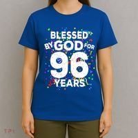 Blessed By God For 96 Years Gift Happy 96th Birthday Gift T-Shirt thumb 4