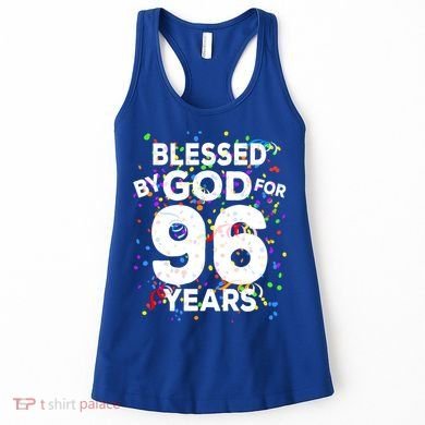 Blessed By God For 96 Years Gift Happy 96th Birthday Gift Women's Tank Top