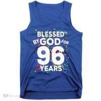 Blessed By God For 96 Years Gift Happy 96th Birthday Gift Tank Top thumb 0