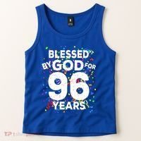 Blessed By God For 96 Years Gift Happy 96th Birthday Gift Tank Top thumb 2