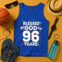 Blessed By God For 96 Years Gift Happy 96th Birthday Gift Tank Top thumb 4