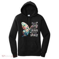 Blessed By God Loved By Jesus Floral Butterfly Christian Women's Hoodie thumb 0