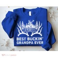 Best Buckin Grandpa Ever Deer Hunting Fathers Day Gift Sweatshirt thumb 2