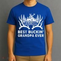 Best Buckin Grandpa Ever Deer Hunting Fathers Day Gift T-Shirt thumb 3
