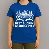 Best Buckin Grandpa Ever Deer Hunting Fathers Day Gift T-Shirt thumb 4