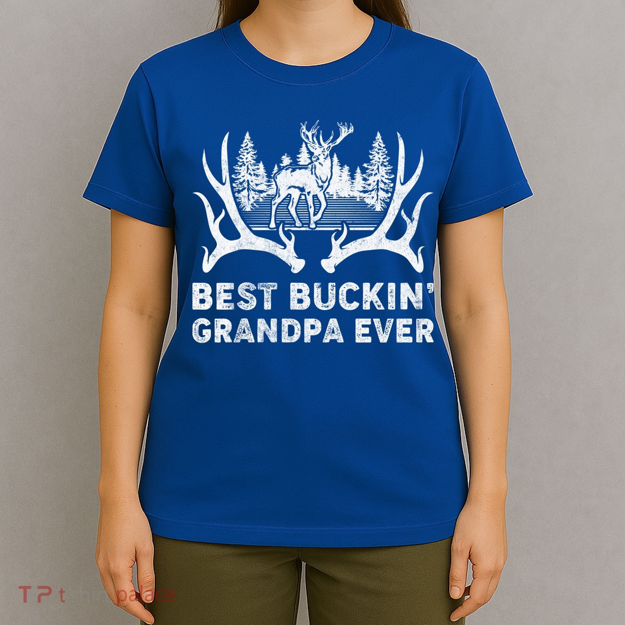 Best Buckin Grandpa Ever Deer Hunting Fathers Day Gift T-Shirt