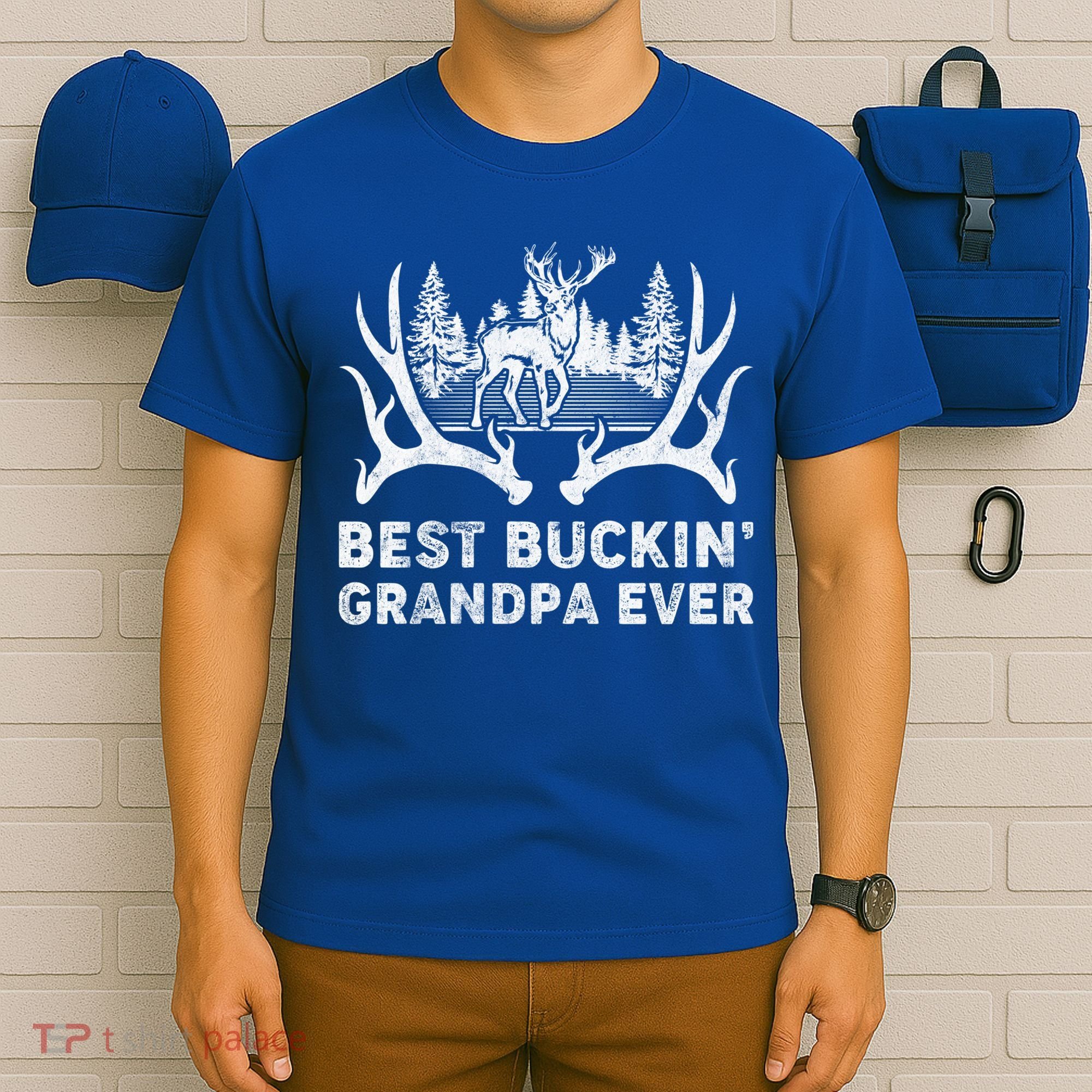 Best Buckin Grandpa Ever Deer Hunting Fathers Day Gift T-Shirt