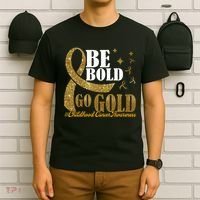 Be Bold Go Gold Childhood Cancer Awareness T-Shirt thumb 6