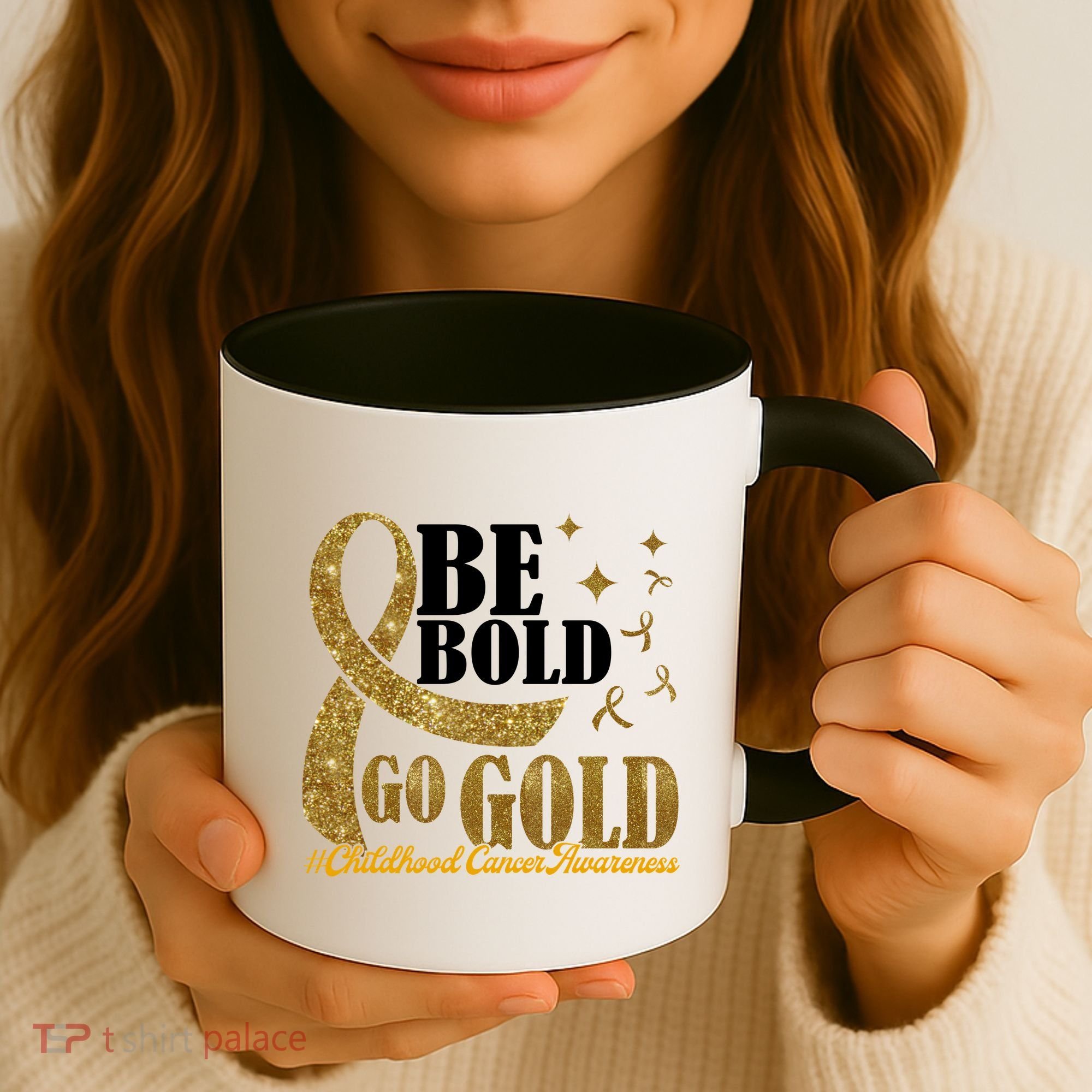 Be Bold Go Gold Childhood Cancer Awareness Coffee Mug