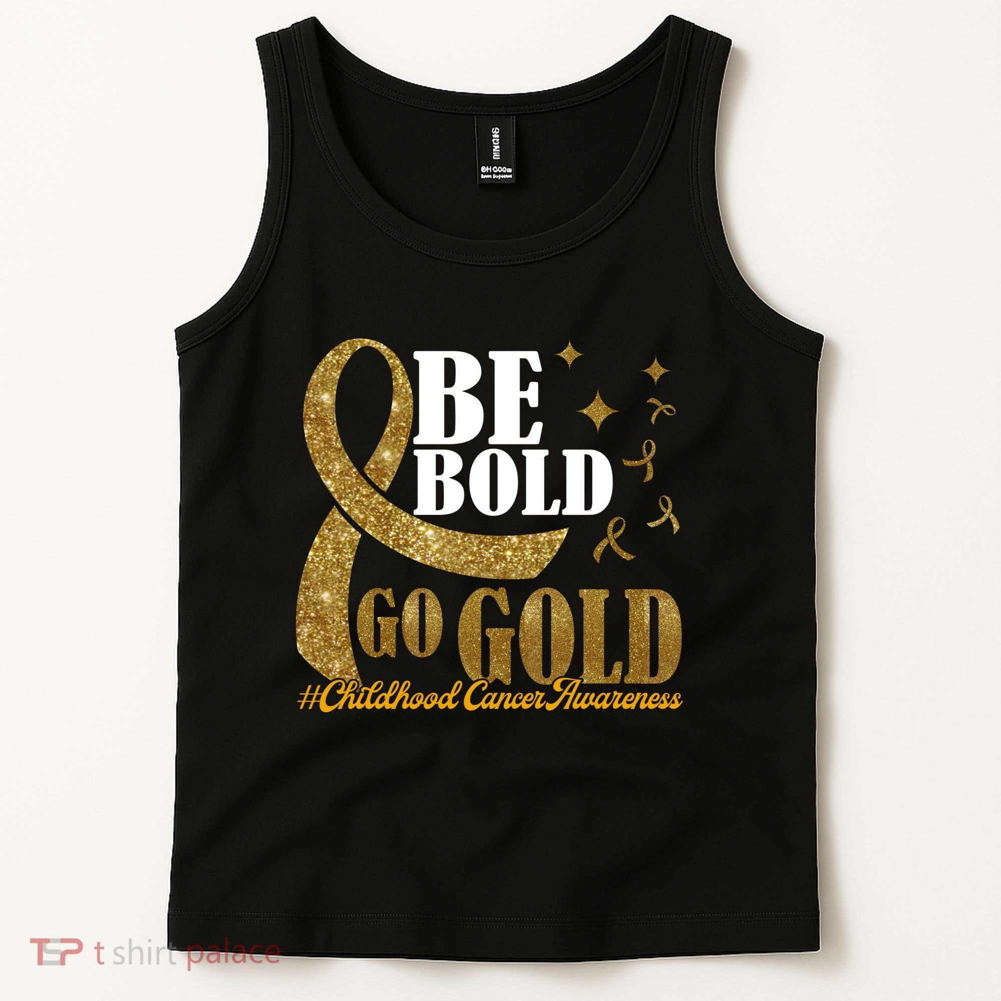 Be Bold Go Gold Childhood Cancer Awareness Tank Top