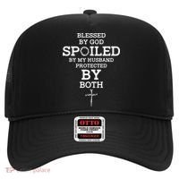 Blessed By God Spoiled By My Husband Protected By Both Funny Hat thumb 0