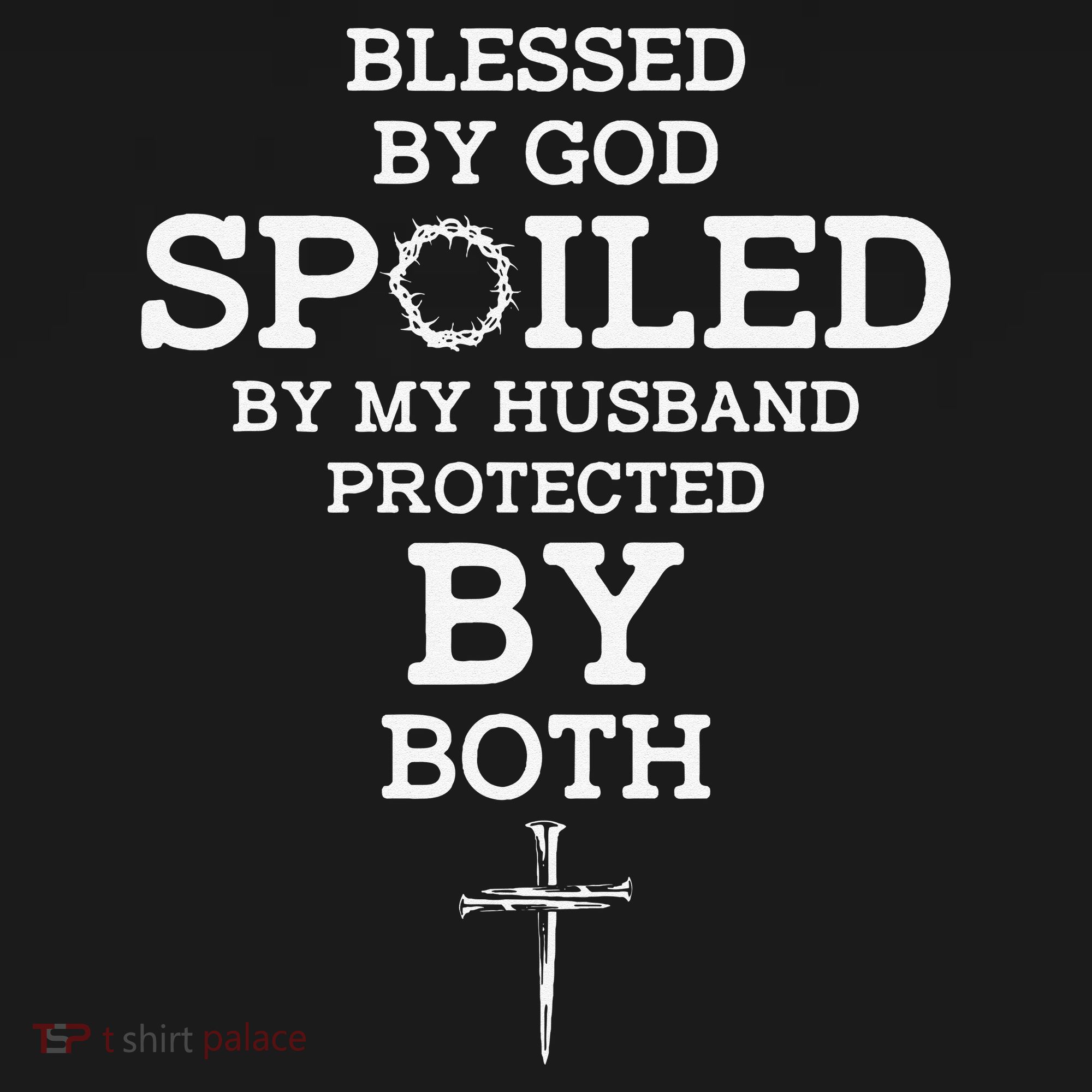 Blessed By God Spoiled By My Husband Protected By Both Funny Tote Bag