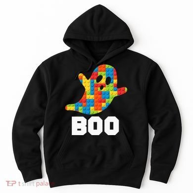 Building Blocks Ghost Boo Master Builder Halloween Costume Hoodie