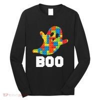 Building Blocks Ghost Boo Master Builder Halloween Costume Long Sleeve Shirt thumb 0