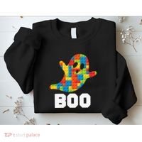 Building Blocks Ghost Boo Master Builder Halloween Costume Sweatshirt thumb 2