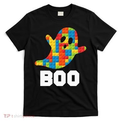 Building Blocks Ghost Boo Master Builder Halloween Costume T-Shirt