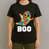 Building Blocks Ghost Boo Master Builder Halloween Costume T-Shirt thumb 4