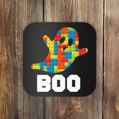 Building Blocks Ghost Boo Master Builder Halloween Costume Coaster